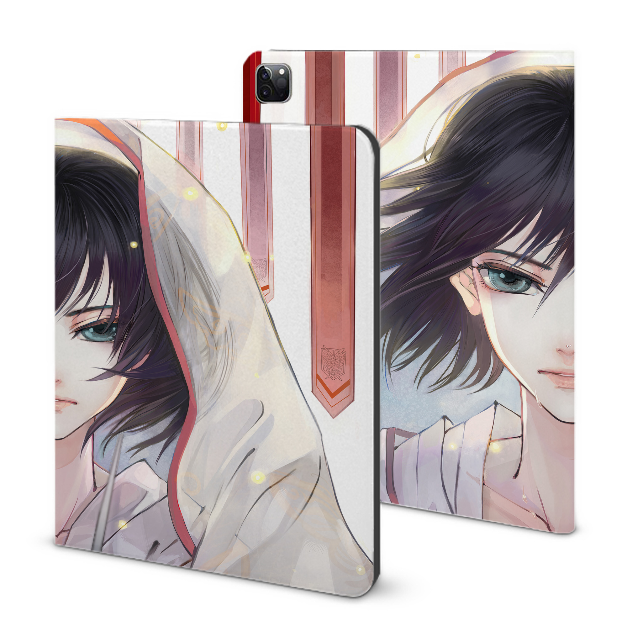 （画像用） 進撃の巨人 Attack on Titan IPad ケース ブック型 PUレザー TPU 耐衝撃 軽量 薄型 ペン収納なし 全面保護 IPad 各モデル対応